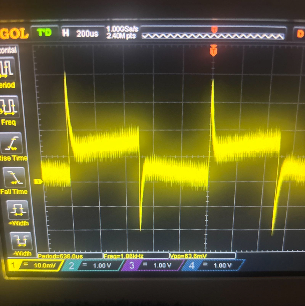 Initial CH1 waveform issue